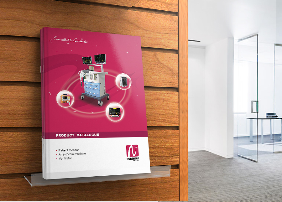 監(jiān)護儀外銷畫冊設計 醫(yī)療設備品牌視覺傳達的藝術